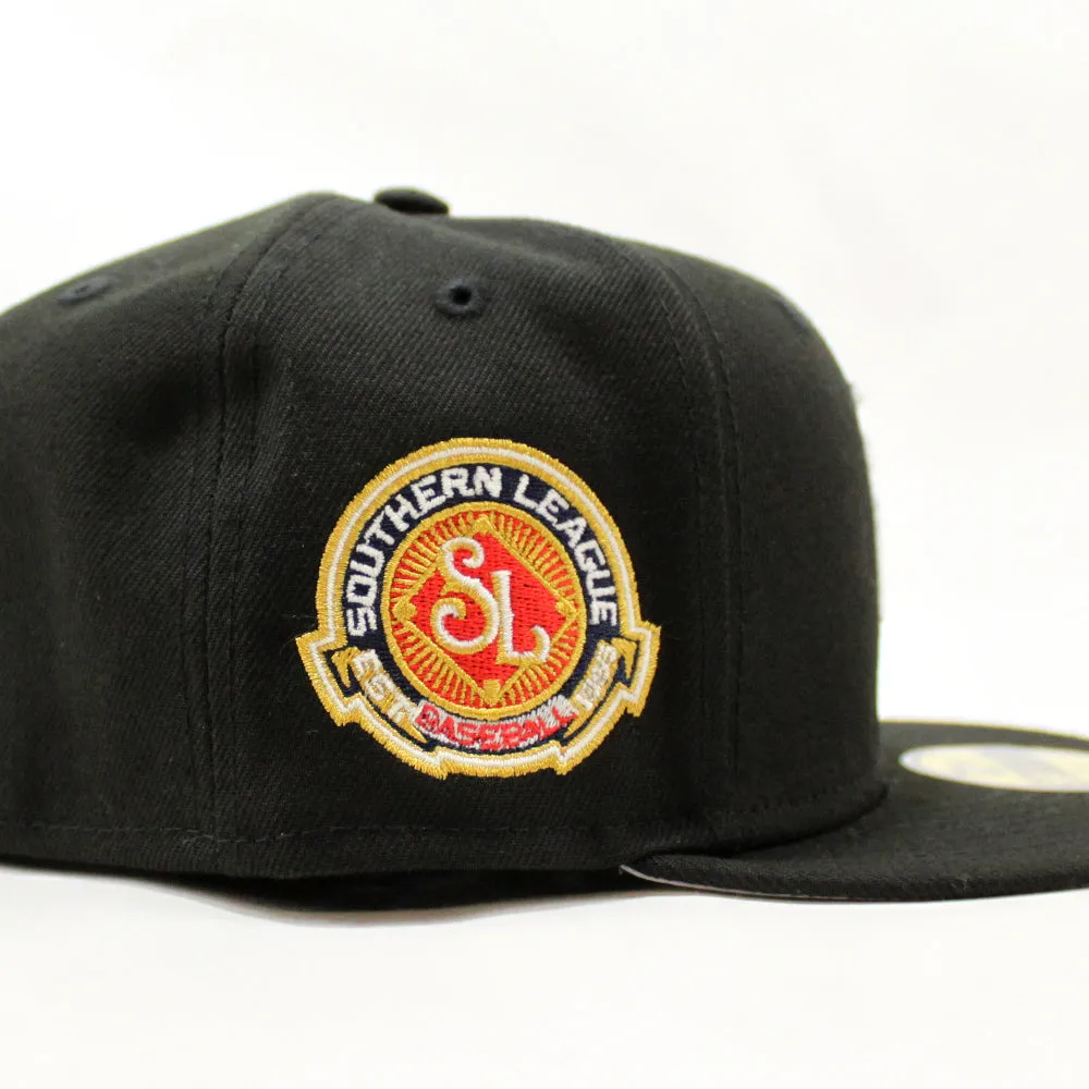 Birmingham Barons Southern League Patch New Era 59Fifty Fitted hat (GITD Black 3M REFLECTIVE UNDER BRIM)