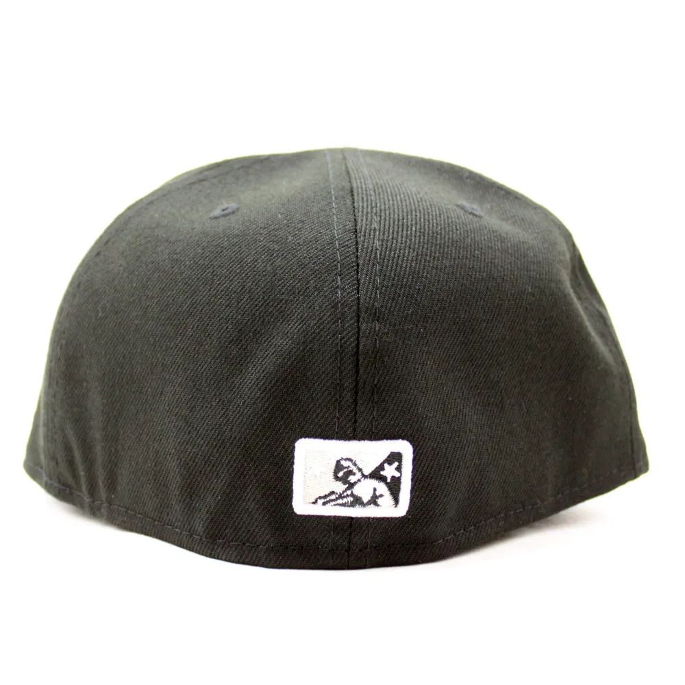 Birmingham Barons Southern League Patch New Era 59Fifty Fitted hat (GITD Black 3M REFLECTIVE UNDER BRIM)