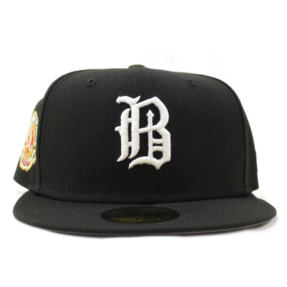 Birmingham Barons Southern League Patch New Era 59Fifty Fitted hat (GITD Black 3M REFLECTIVE UNDER BRIM)