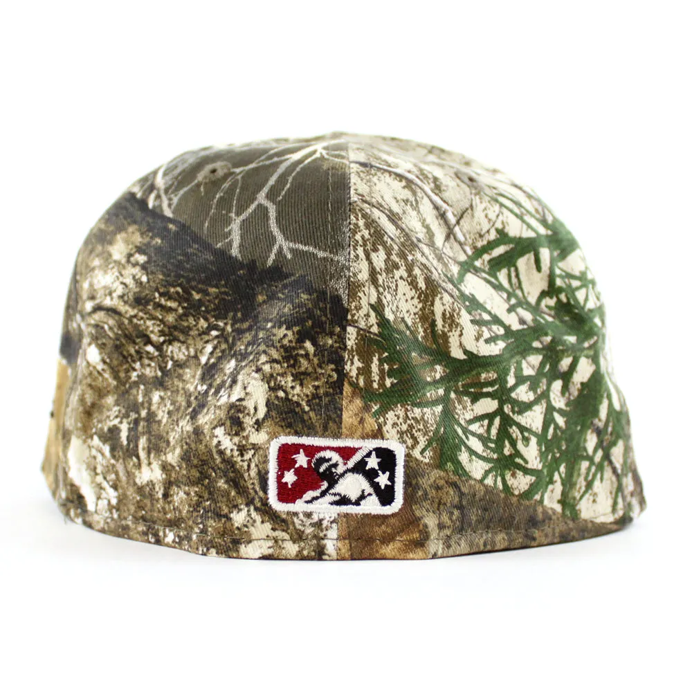 Birmingham Barons Southern League Patch New Era 59Fifty Fitted hats (RealTree Camo Black and Green UNDER BRIM)