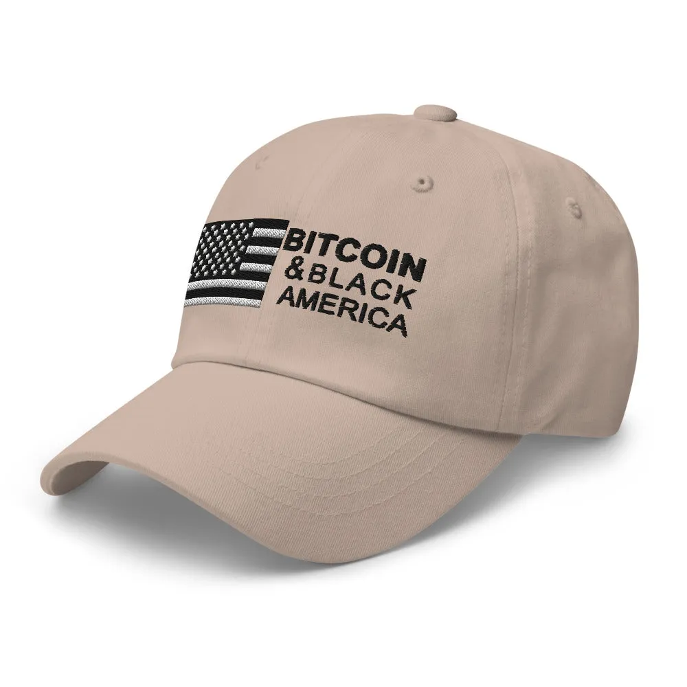 Bitcoin & Black America Retro Hat