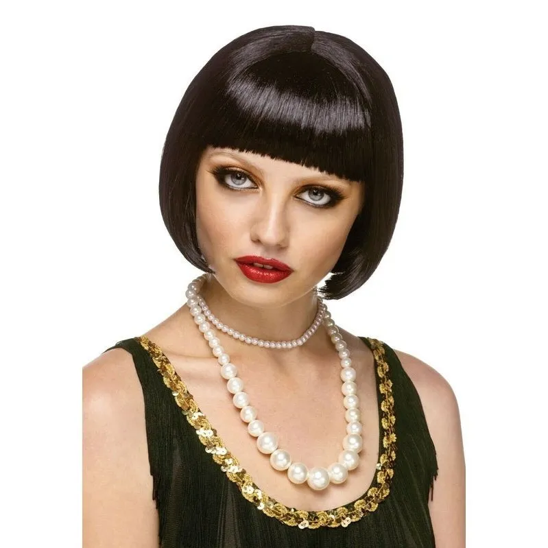Black Flapper Bob Fashion Wig 1920s
