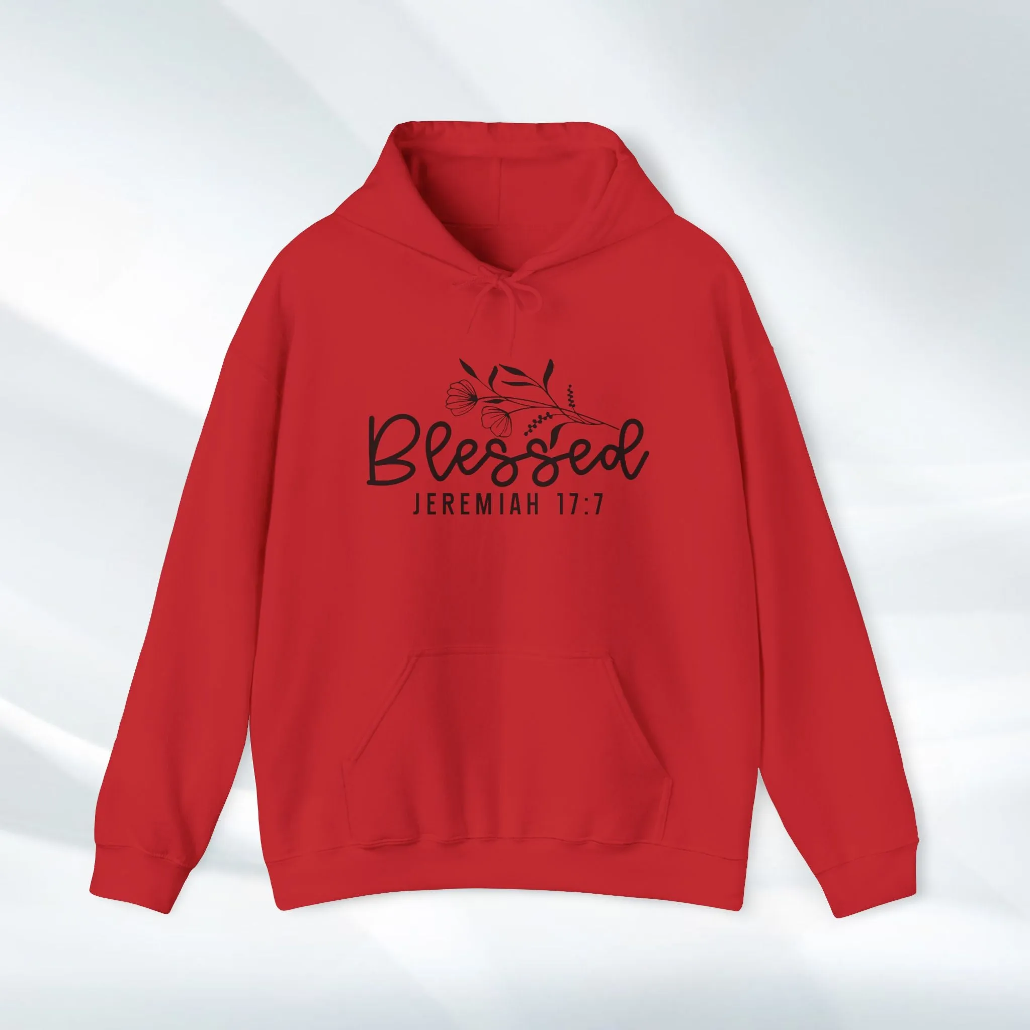 Blessed Hooded Sweatshirt | Jeremiah 17:7 | Cozy Unisex Sweatshirt for Faith & Inspiration