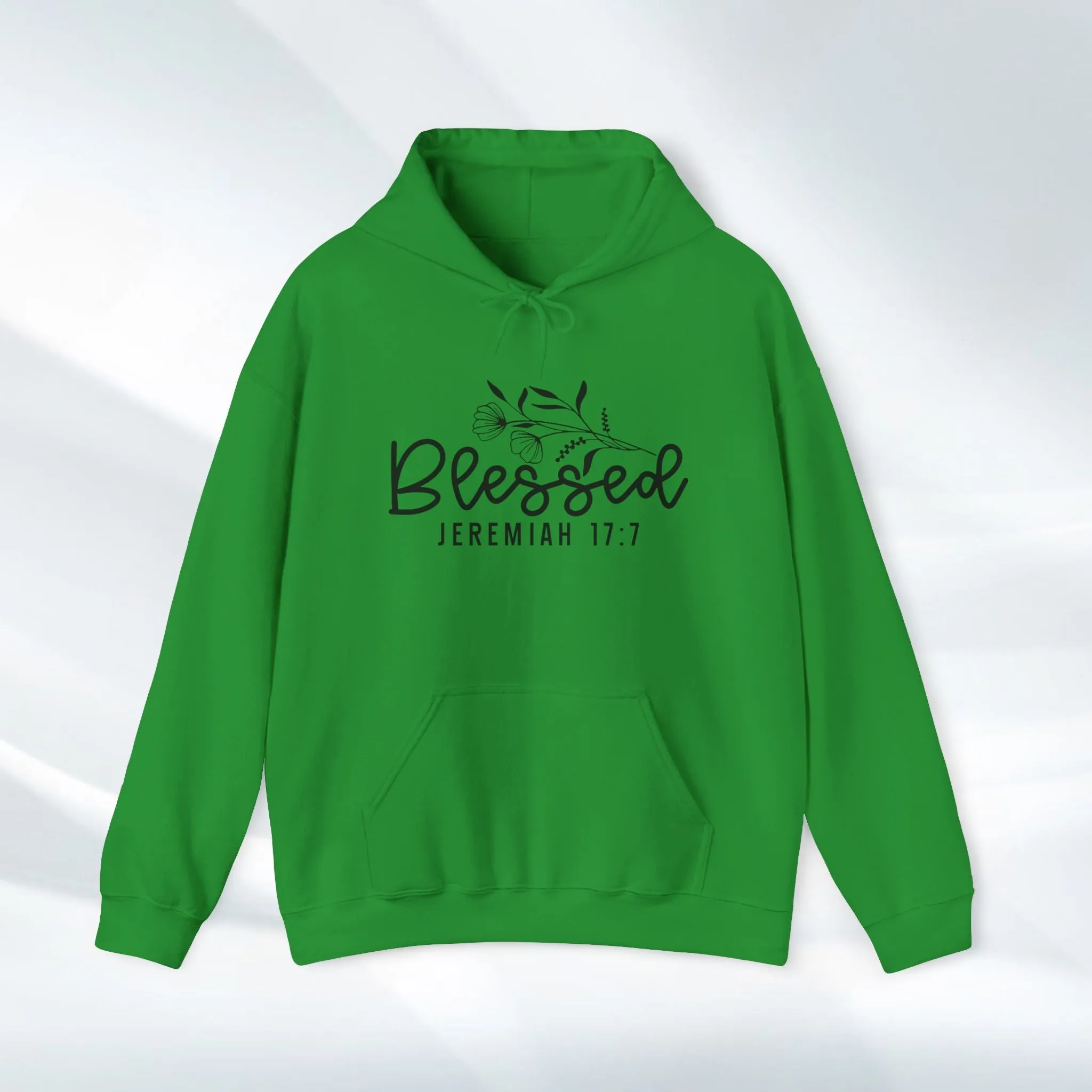 Blessed Hooded Sweatshirt | Jeremiah 17:7 | Cozy Unisex Sweatshirt for Faith & Inspiration