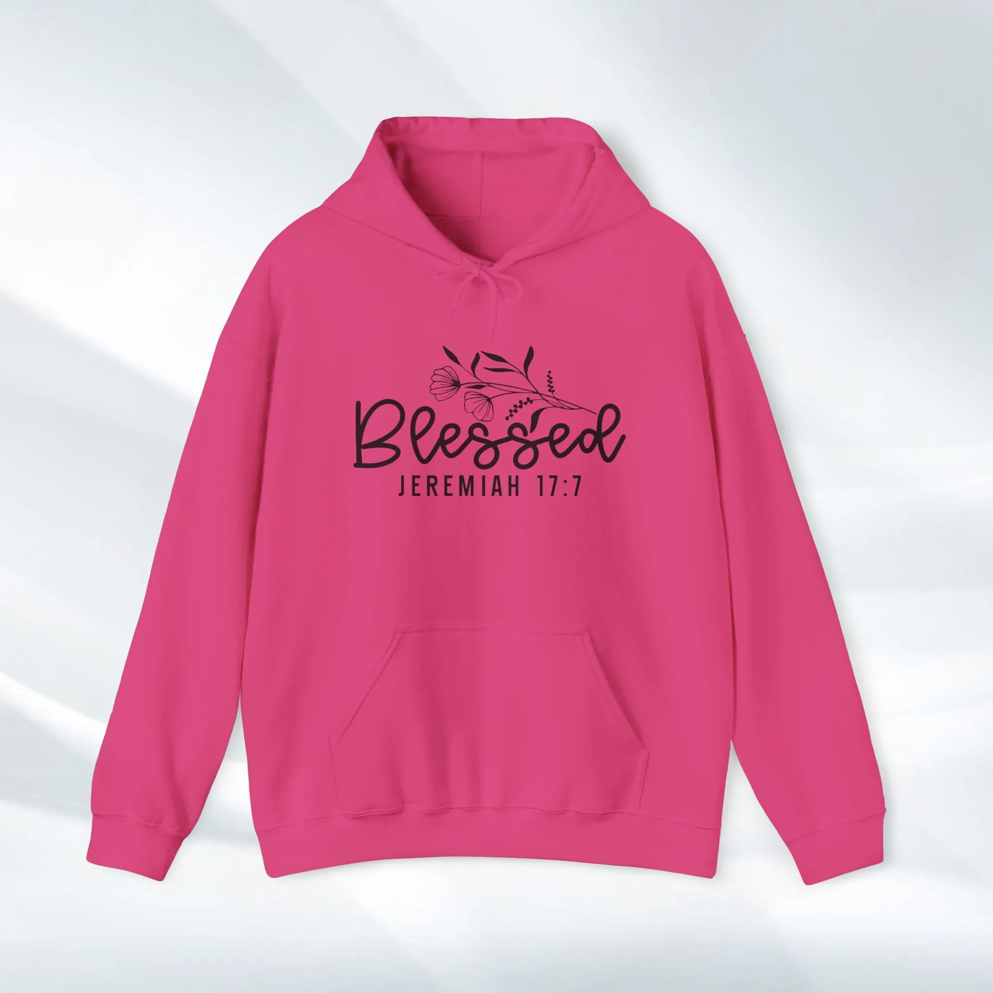 Blessed Hooded Sweatshirt | Jeremiah 17:7 | Cozy Unisex Sweatshirt for Faith & Inspiration