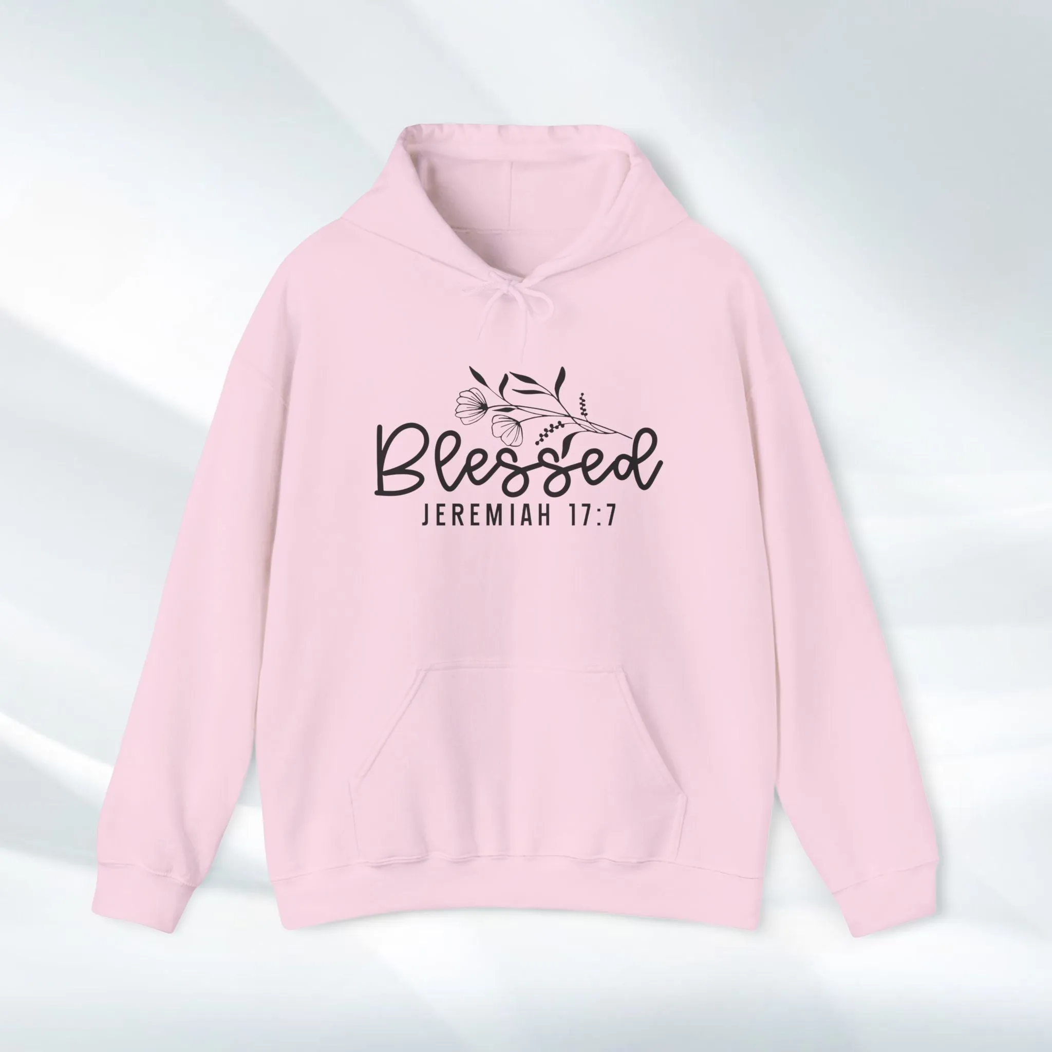 Blessed Hooded Sweatshirt | Jeremiah 17:7 | Cozy Unisex Sweatshirt for Faith & Inspiration