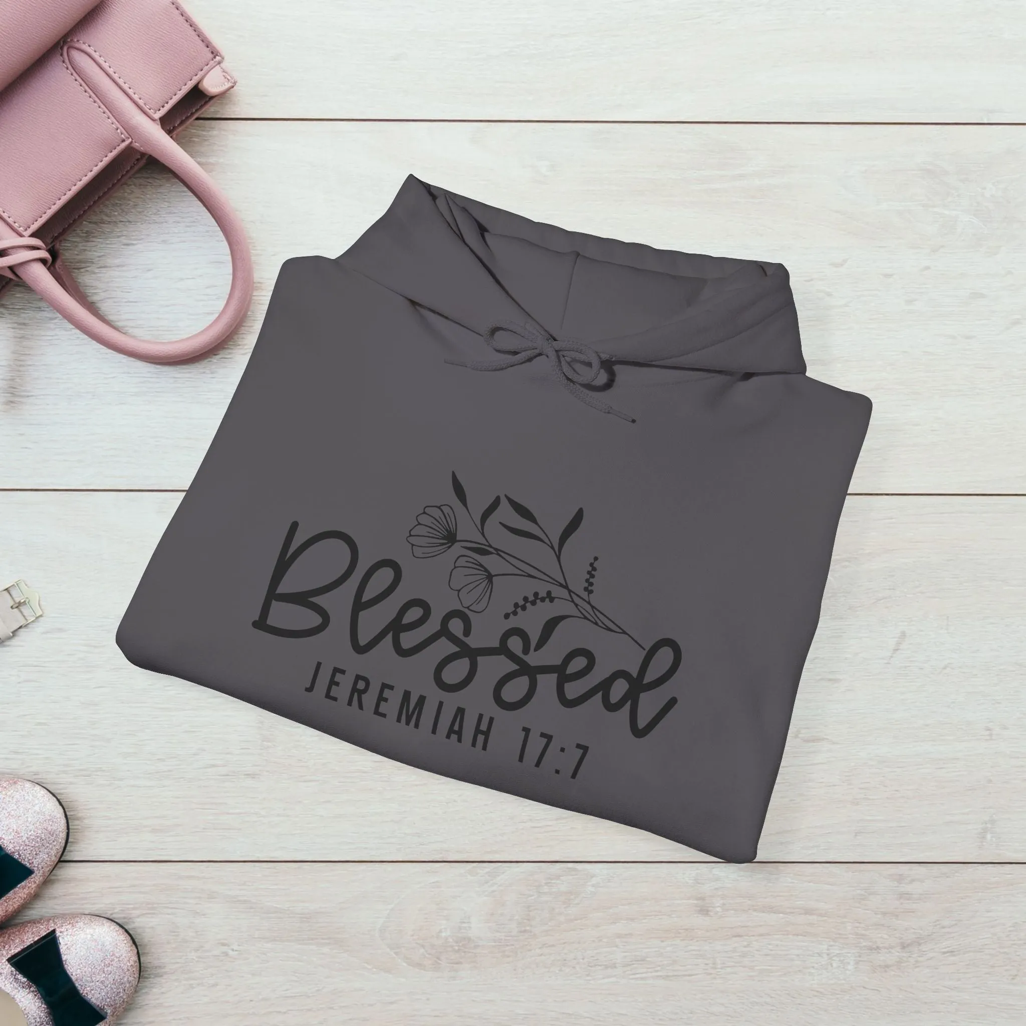 Blessed Hooded Sweatshirt | Jeremiah 17:7 | Cozy Unisex Sweatshirt for Faith & Inspiration