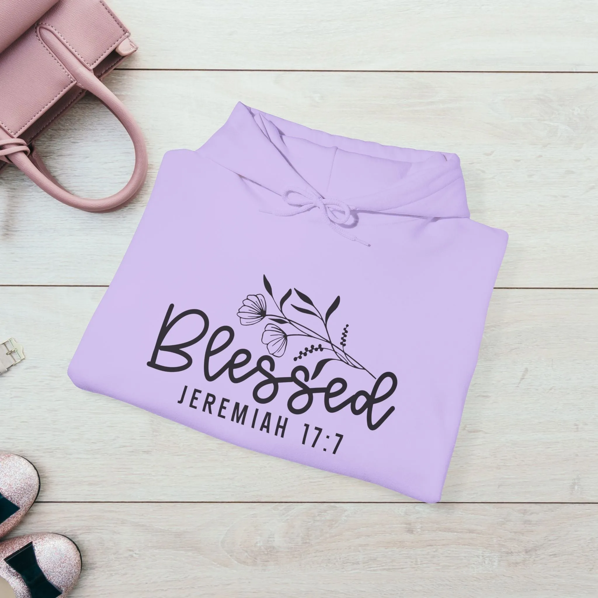 Blessed Hooded Sweatshirt | Jeremiah 17:7 | Cozy Unisex Sweatshirt for Faith & Inspiration