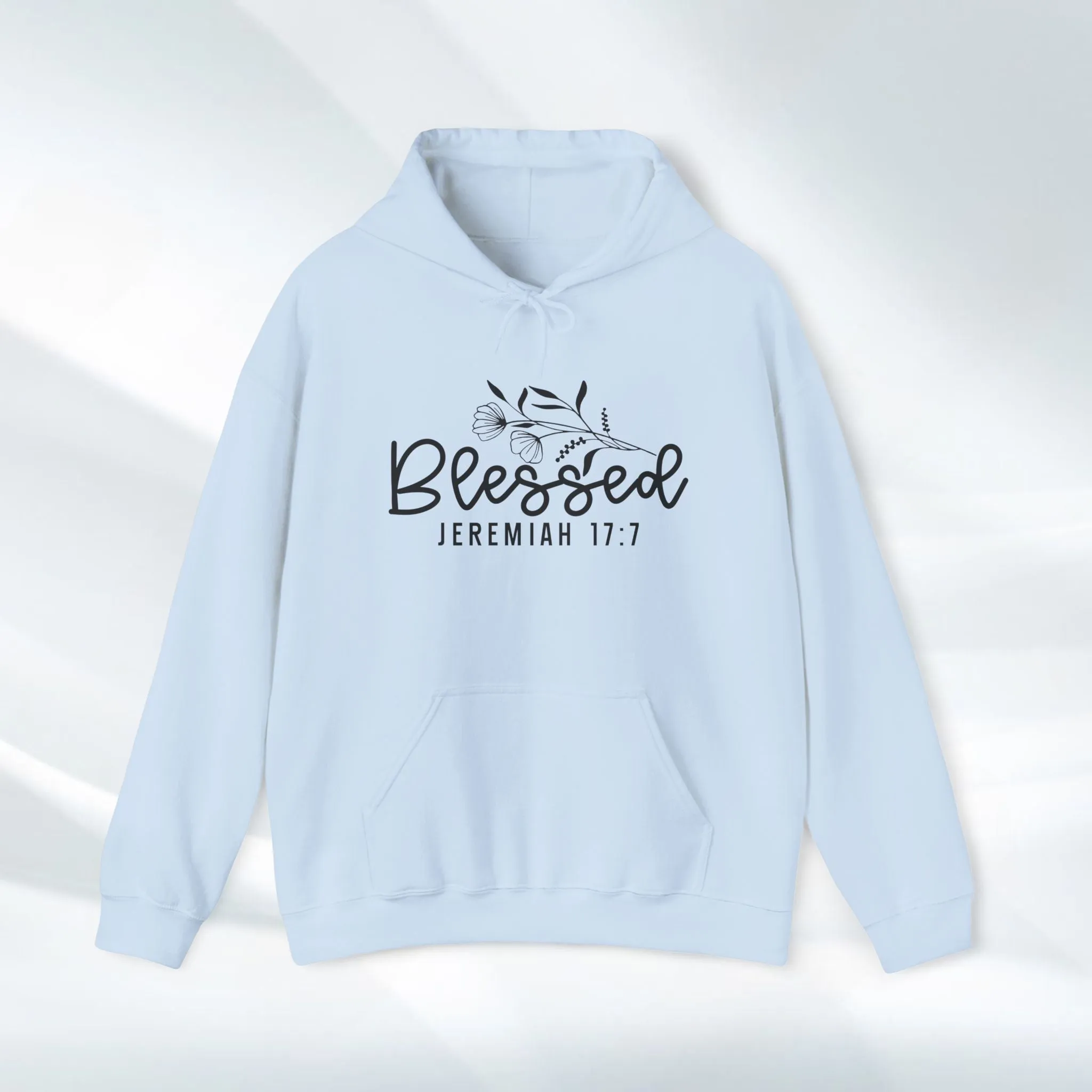 Blessed Hooded Sweatshirt | Jeremiah 17:7 | Cozy Unisex Sweatshirt for Faith & Inspiration