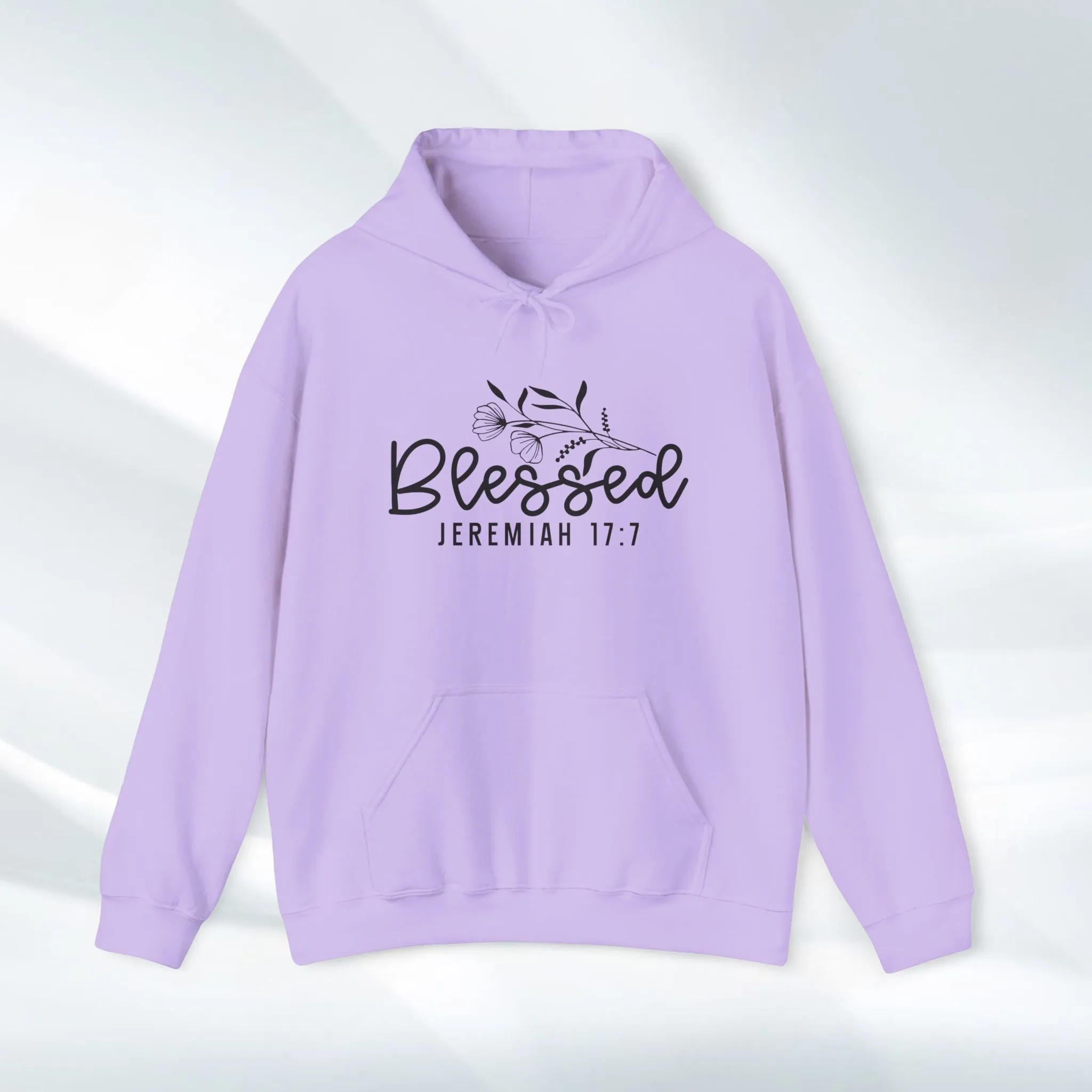 Blessed Hooded Sweatshirt | Jeremiah 17:7 | Cozy Unisex Sweatshirt for Faith & Inspiration