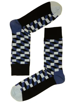 Blue Blocks Sock