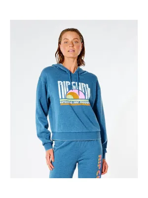 Bluza dresowa damska RIP CURL Wave Shapers Hood - niebieski