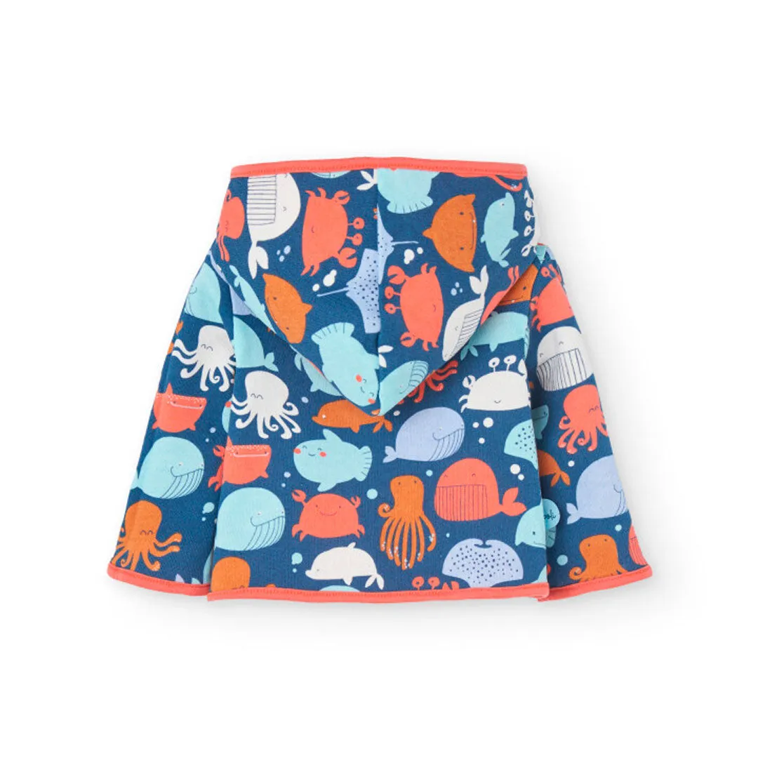 Boboli Baby Girls Watermelon Reversible Jacket