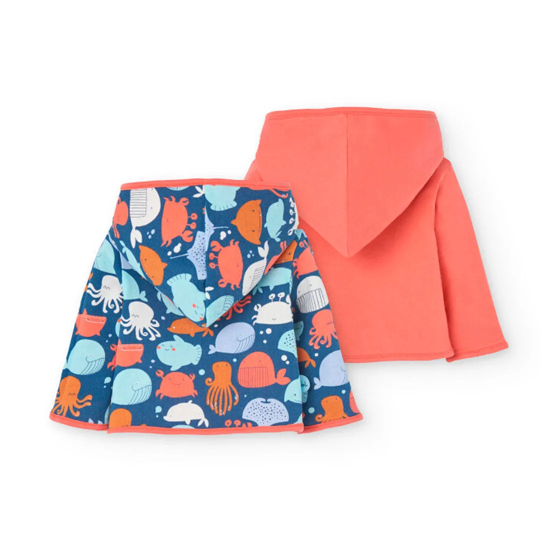 Boboli Baby Girls Watermelon Reversible Jacket
