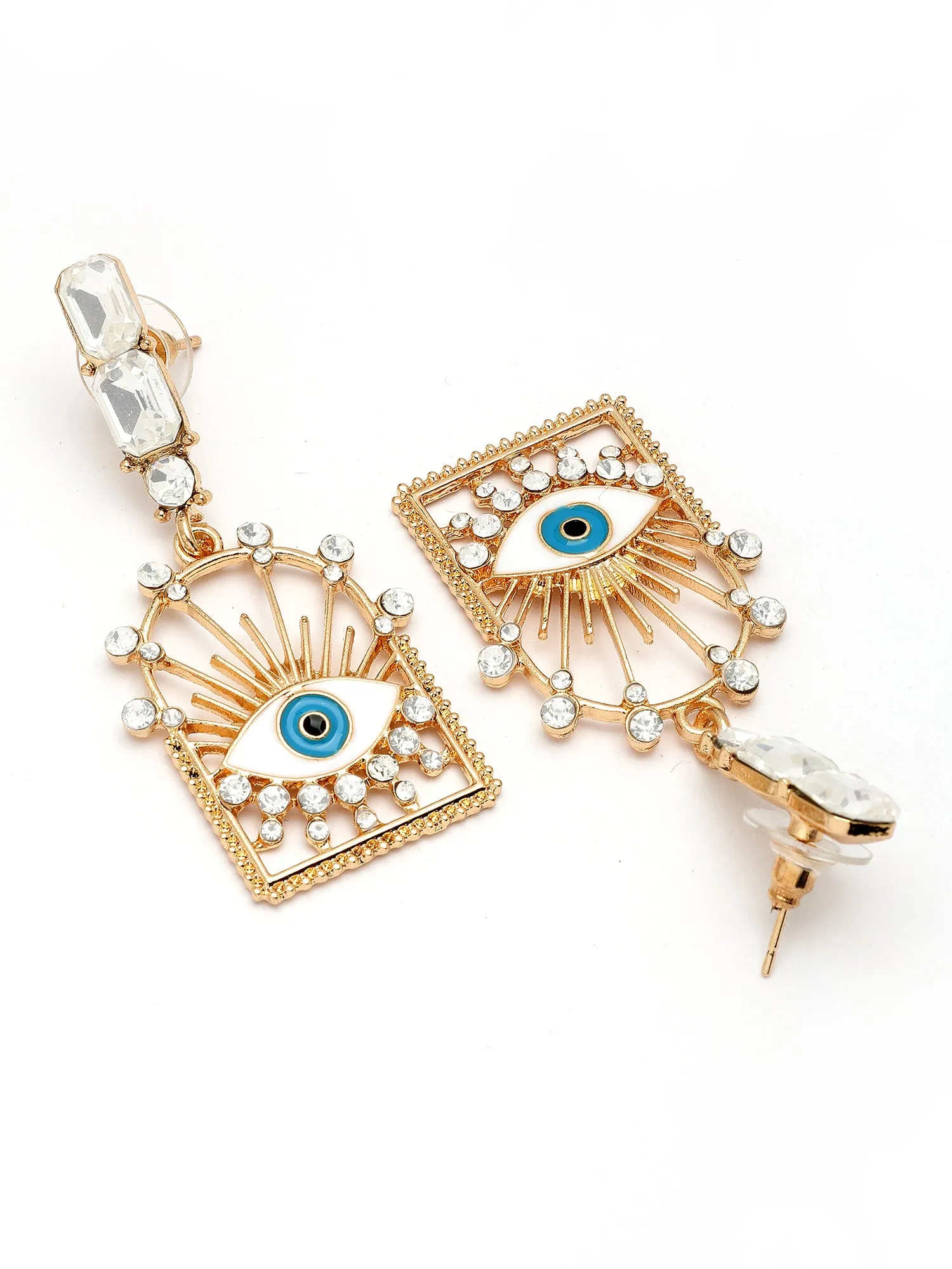 Bohey by KARATCART Gold-Plated Contemporary Gold Drop Earrings for Women