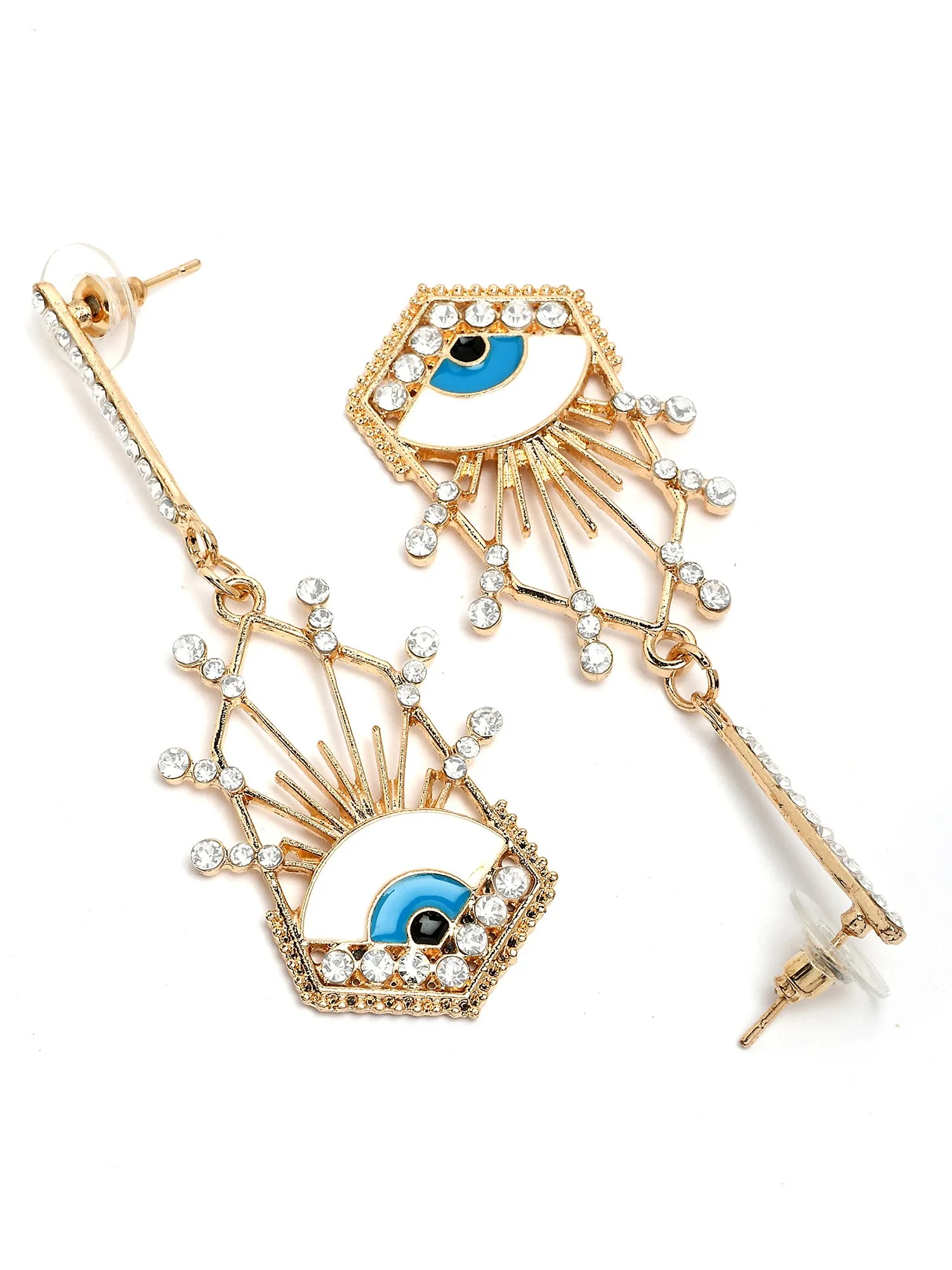 Bohey by KARATCART Gold-Plated Contemporary Gold Drop Earrings for Women
