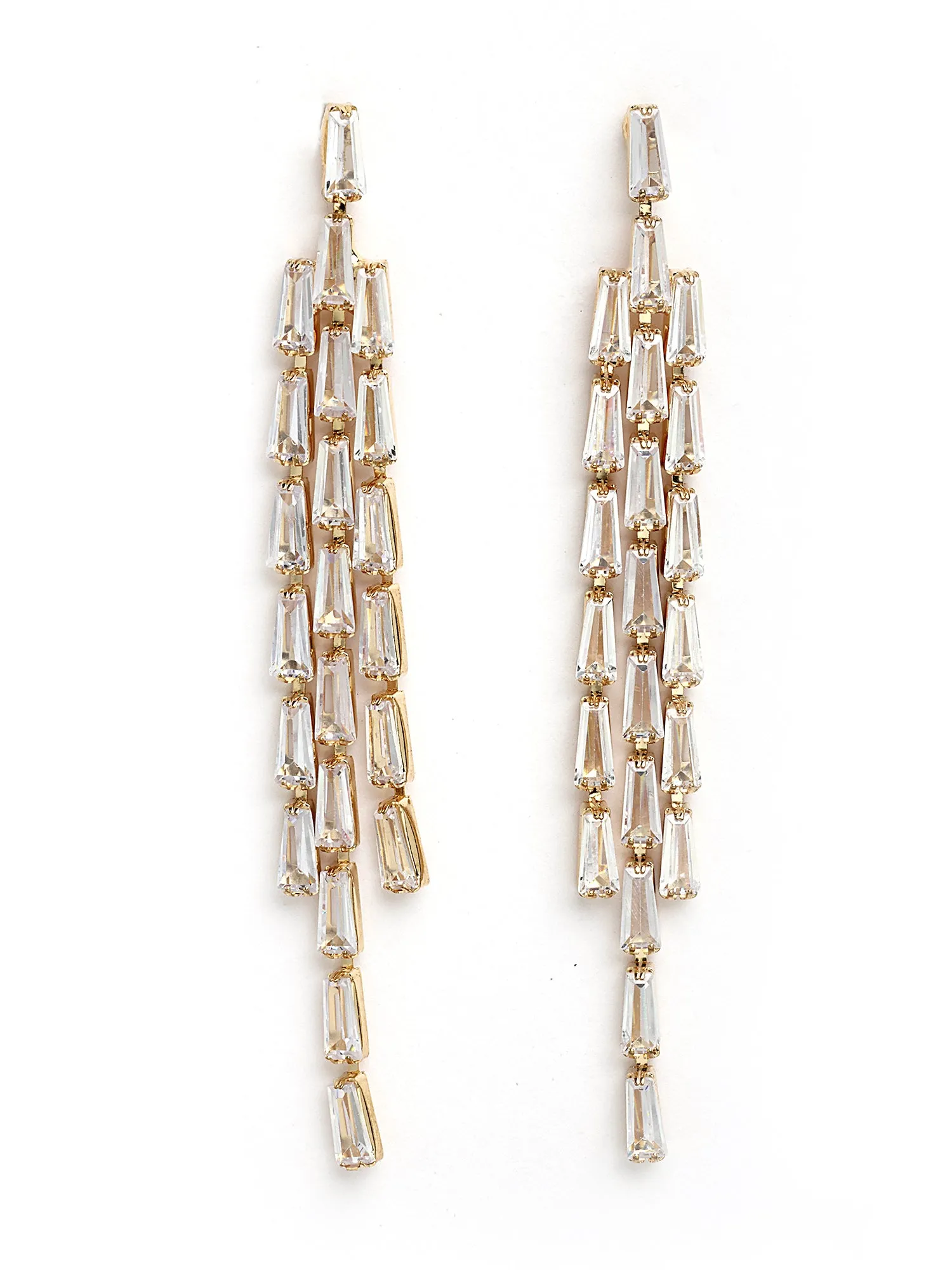 Bohey by KARATCART Gold-Plated Contemporary Gold Drop Earrings for Women