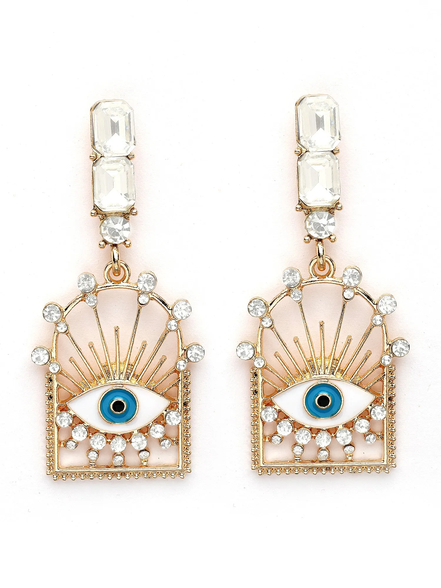 Bohey by KARATCART Gold-Plated Contemporary Gold Drop Earrings for Women