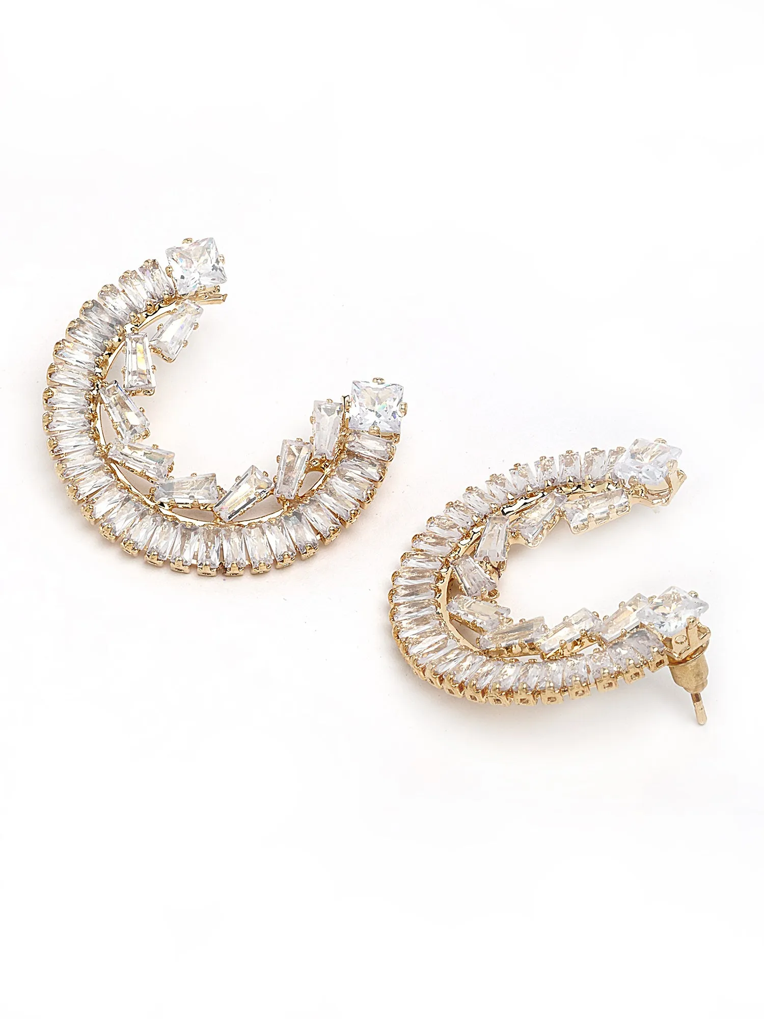 Bohey by KARATCART Gold-Plated Contemporary Gold Studs for Women