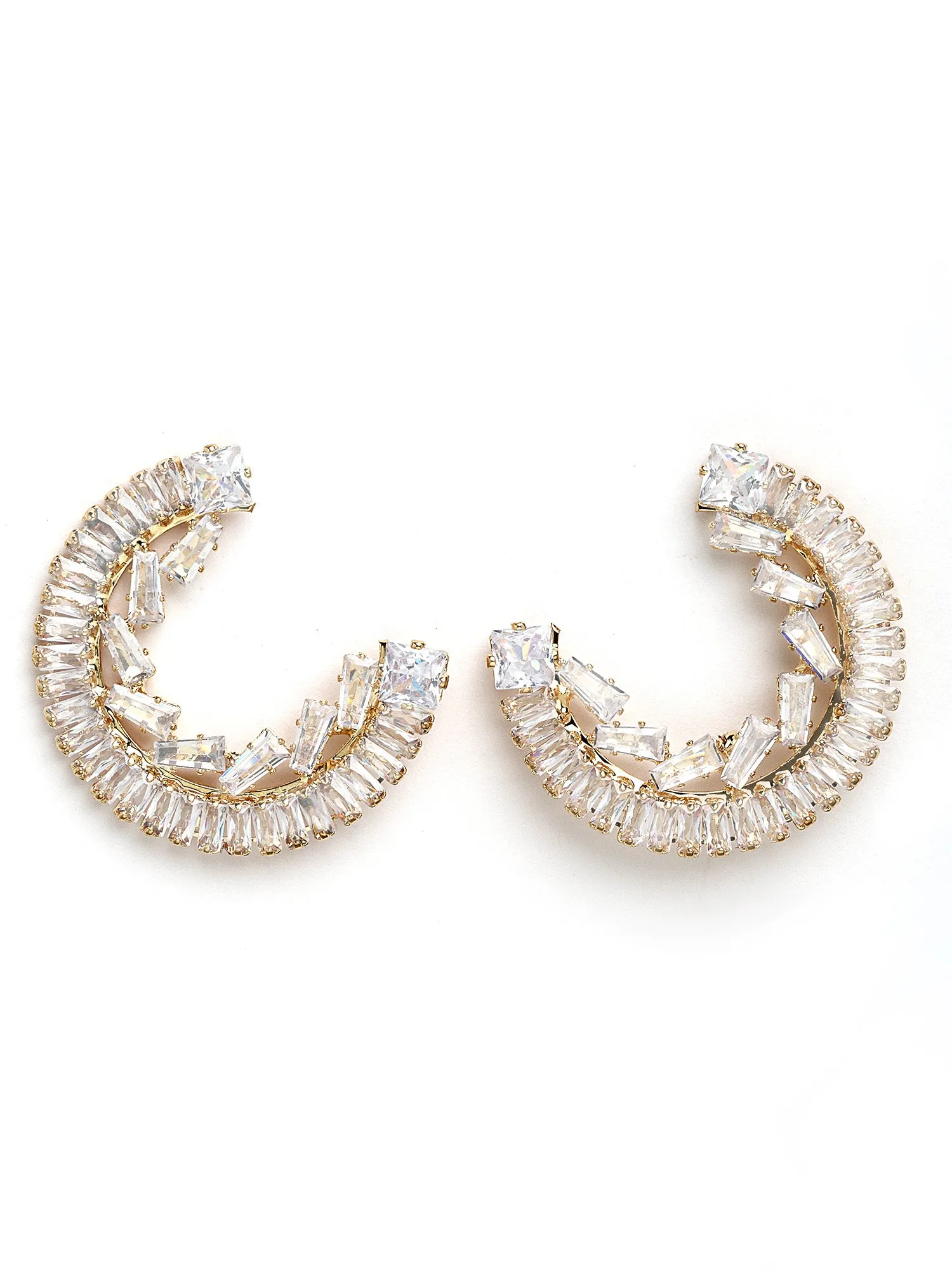 Bohey by KARATCART Gold-Plated Contemporary Gold Studs for Women