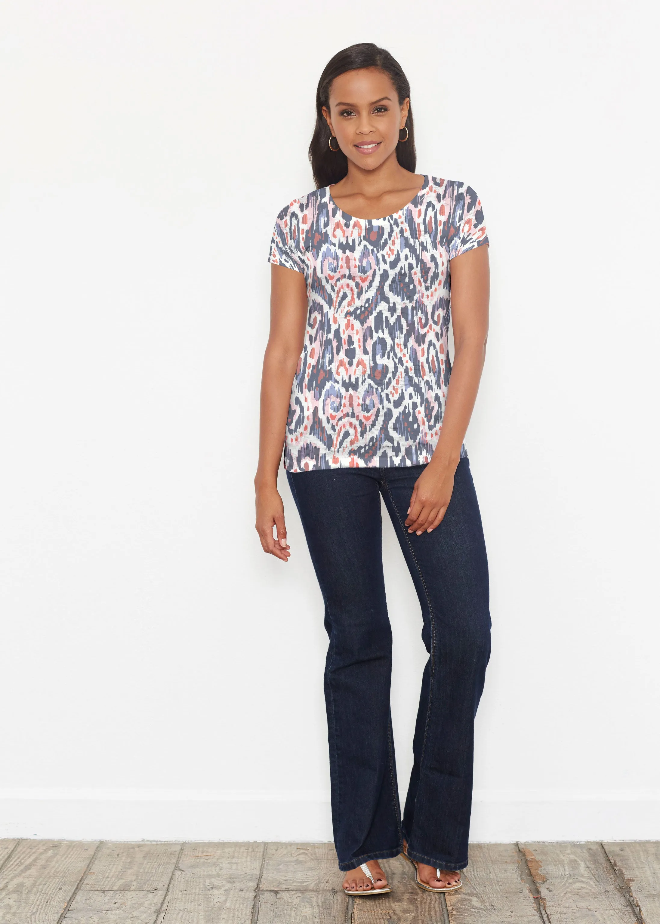Boho Paisley (8054) ~ Short Sleeve Scoop Shirt
