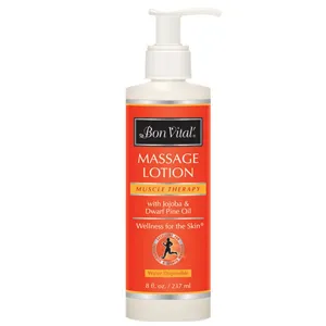 Bon Vital® Muscle Therapy Massage Lotion - 8 oz with Pump - Case of 72