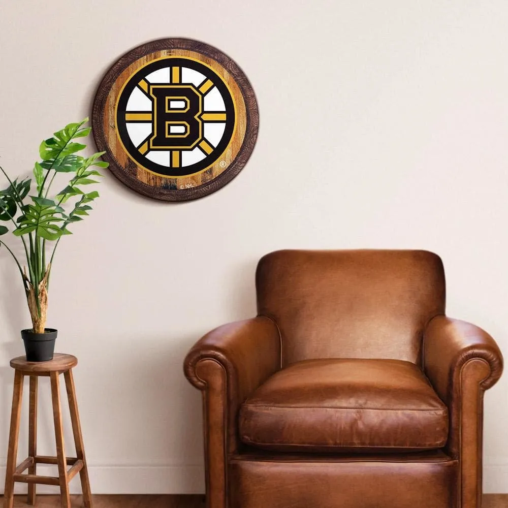 Boston Bruins: "Faux" Barrel Top Sign