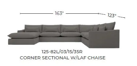 Bouldin 163" Corner Sectional W. Laf Chaise