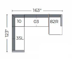 Bouldin 163" Corner Sectional W. Raf Chaise