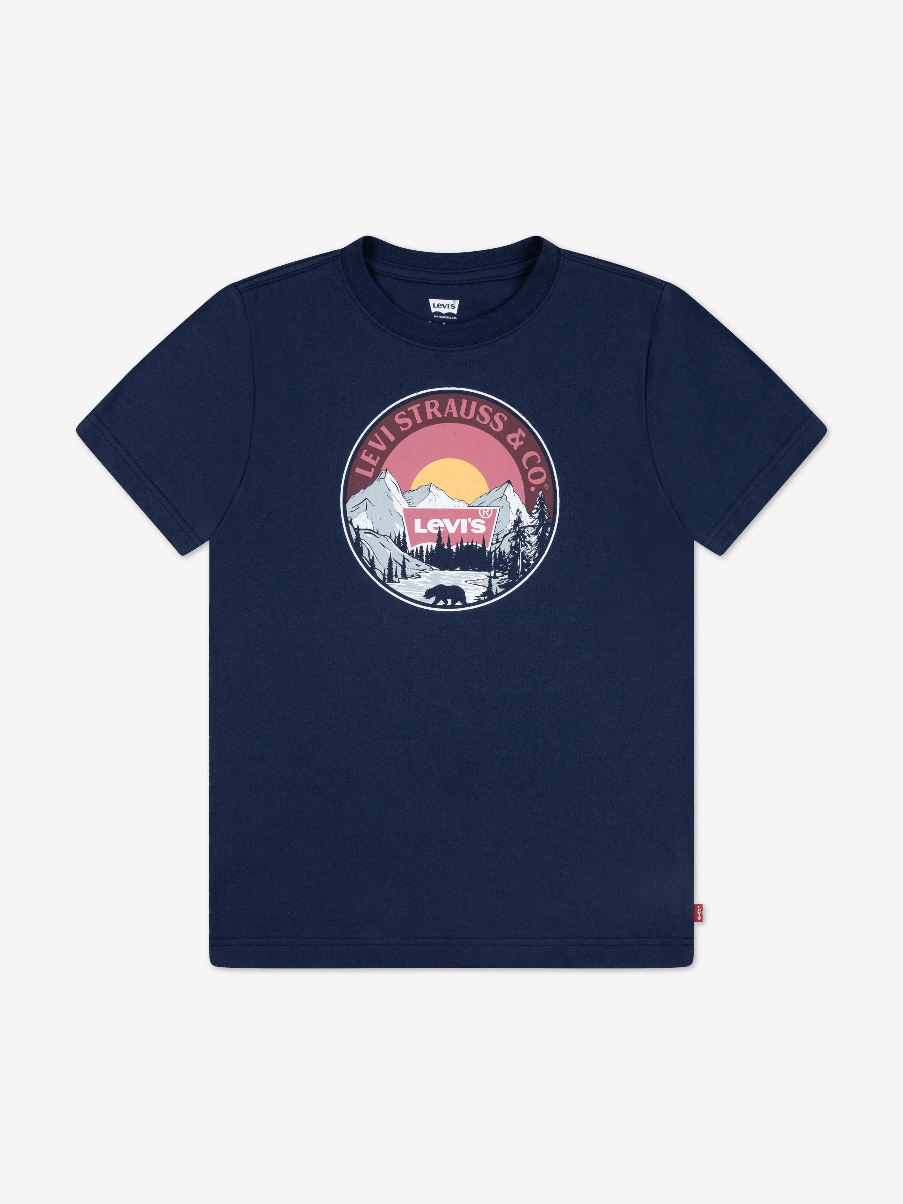 Boys Sunrise Over The Ridge T-Shirt in Navy