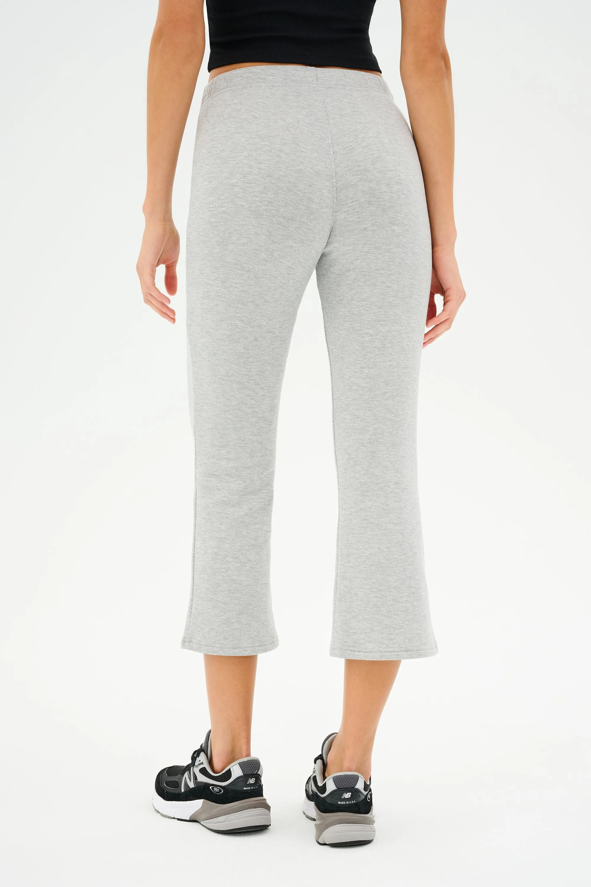 Brooks Fleece Cropped Flare - Heather Grey
