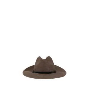 Brunello Cucinelli Cotton Fedora In Hemp And Techno