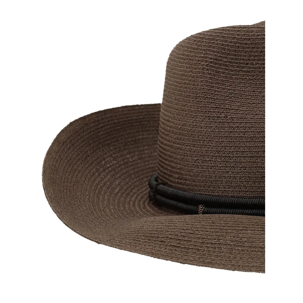 Brunello Cucinelli Cotton Fedora In Hemp And Techno
