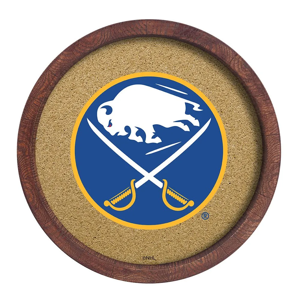 Buffalo Sabres: Barrel Top Cork Note Board