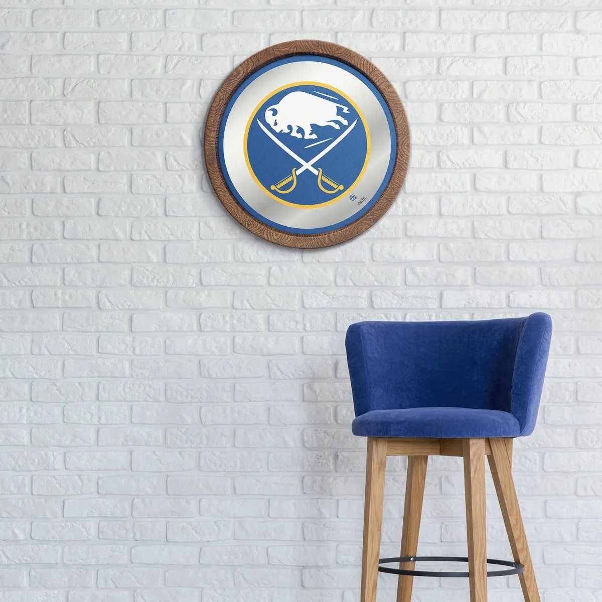 Buffalo Sabres: Mirrored Barrel Top Wall Sign