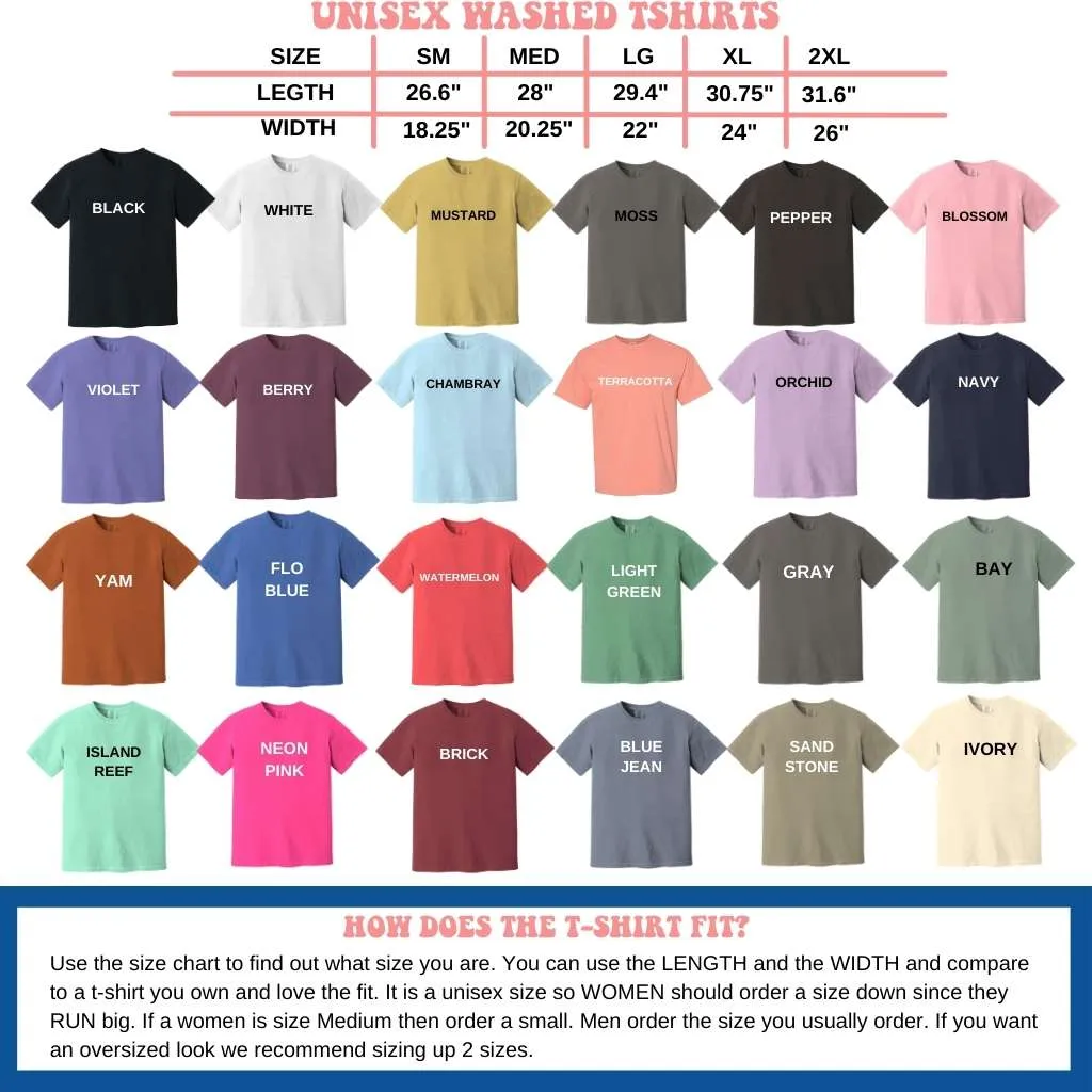 Cafecito & Chisme Washed Unisex Tshirt