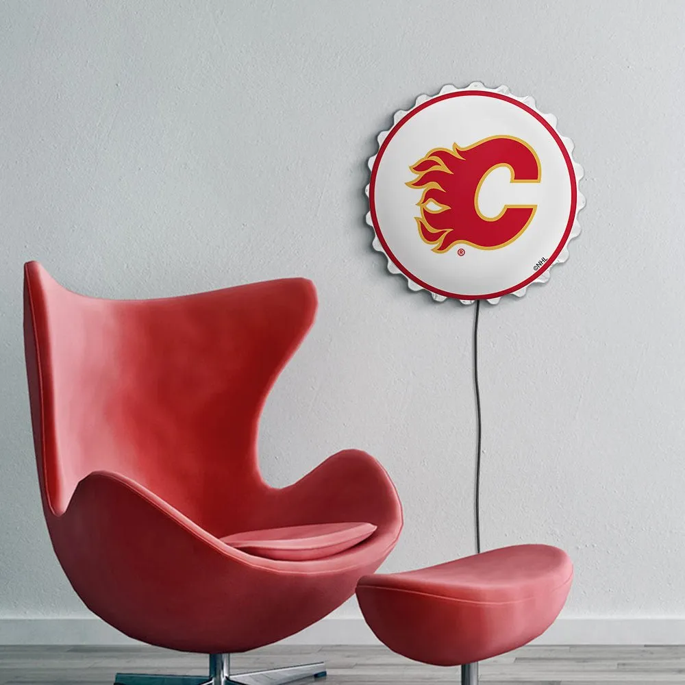 Calgary Flames: Bottle Cap Wall Light