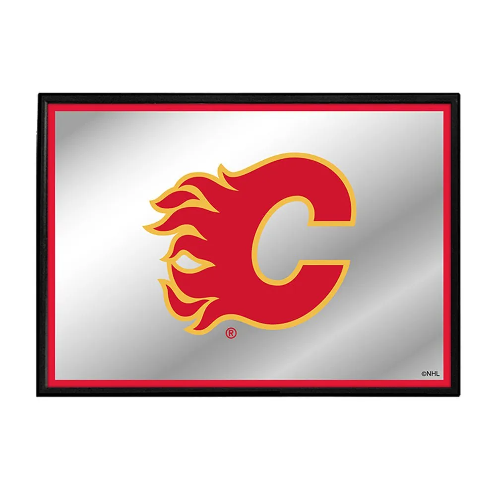 Calgary Flames: Framed Mirrored Wall Sign