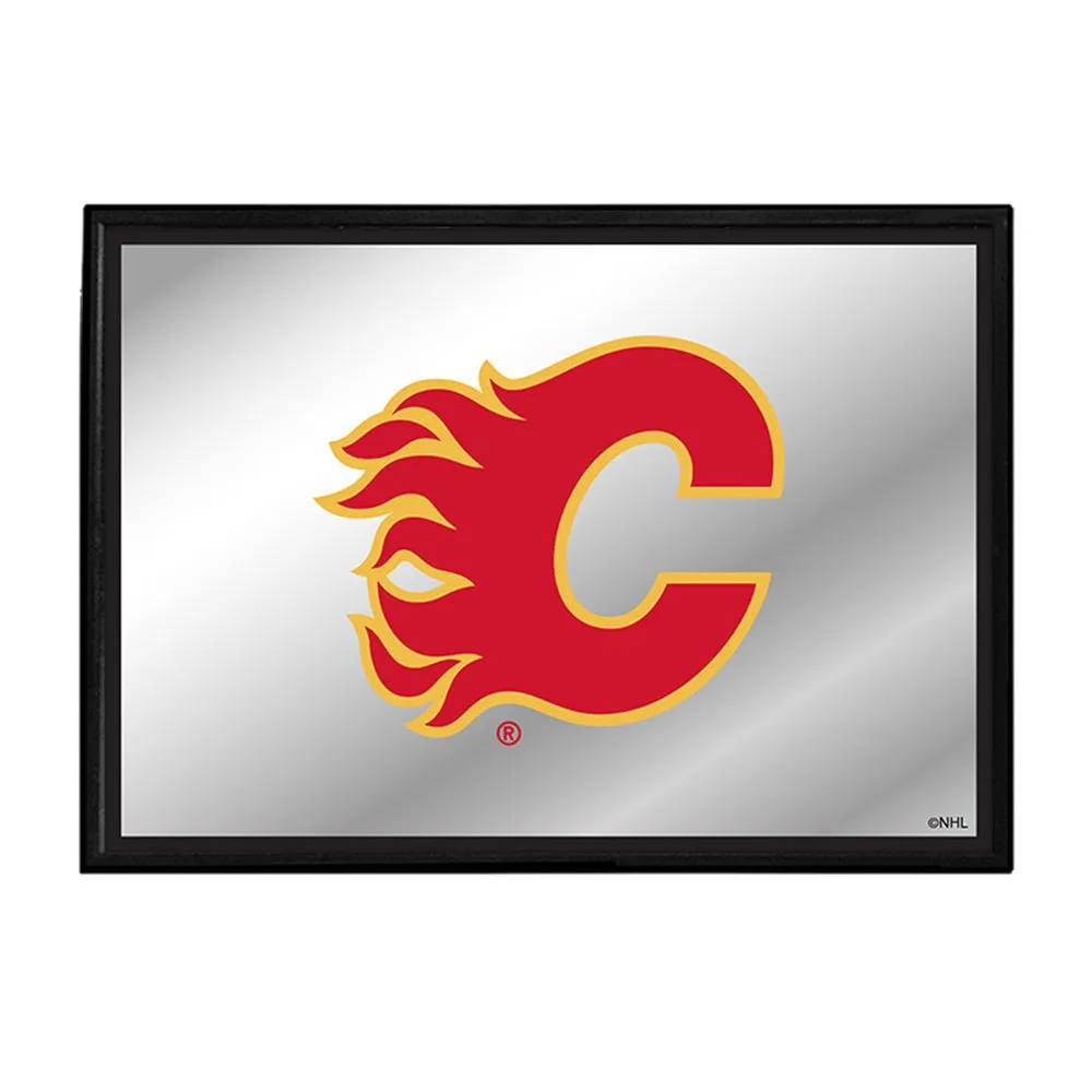 Calgary Flames: Framed Mirrored Wall Sign