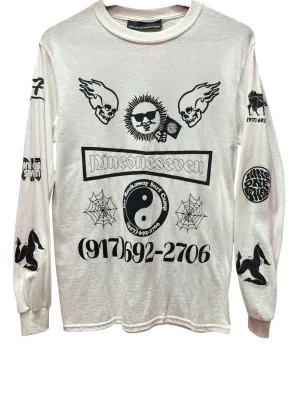 CALL ME 917 | Long sleeve Yatted Tee | White