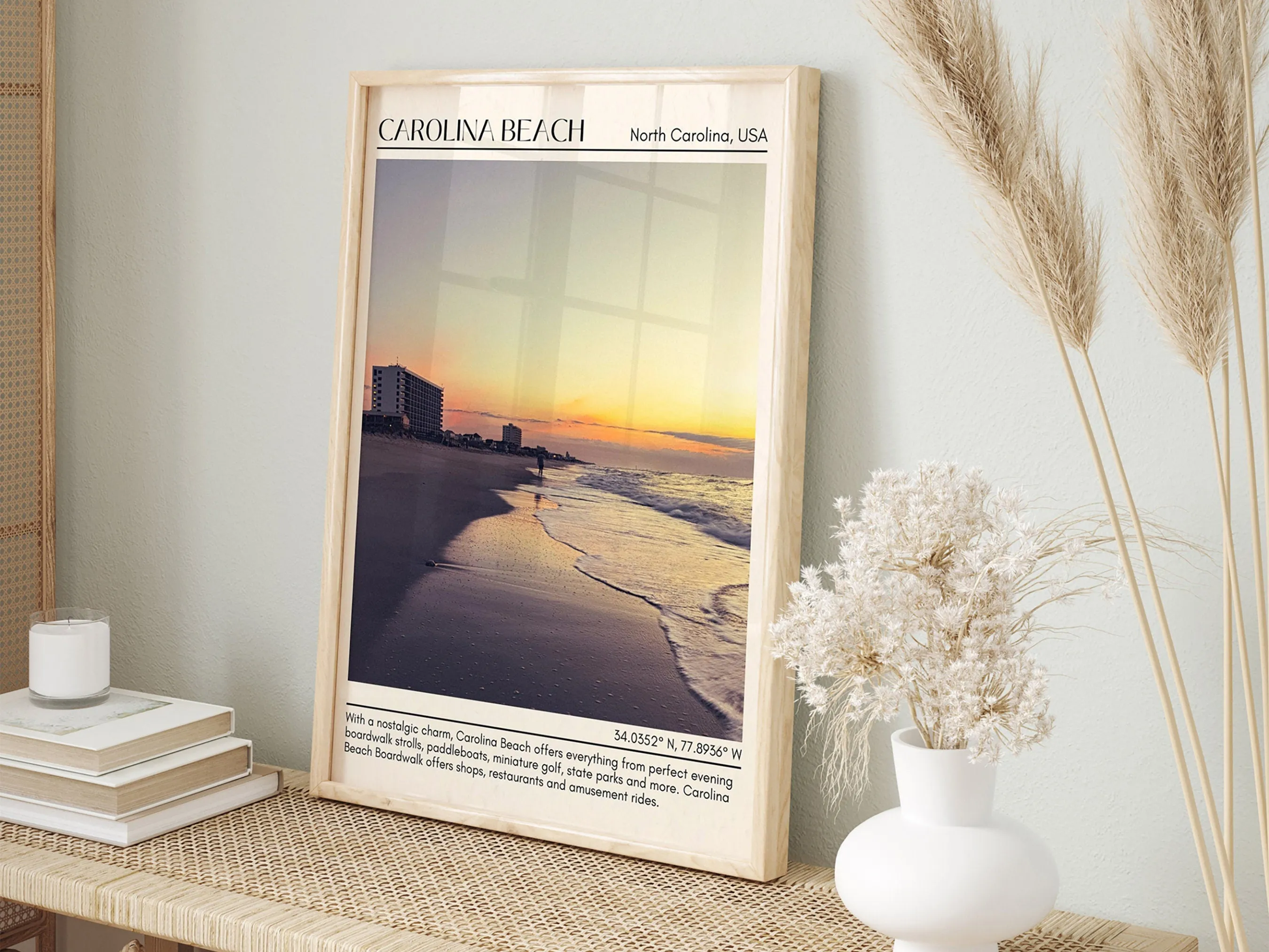 Carolina Beach Wall Canvas, North Carolina, USA