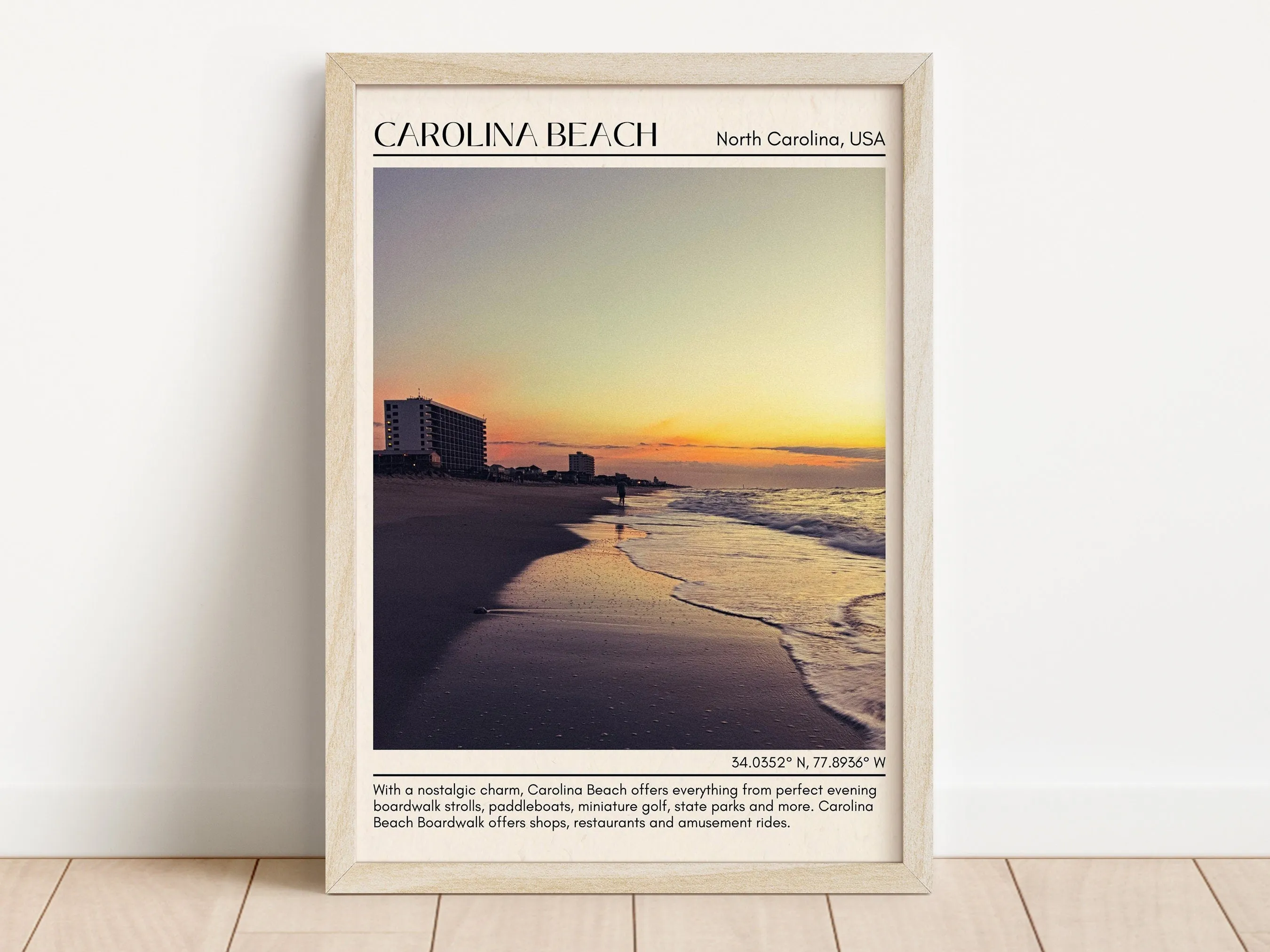 Carolina Beach Wall Canvas, North Carolina, USA