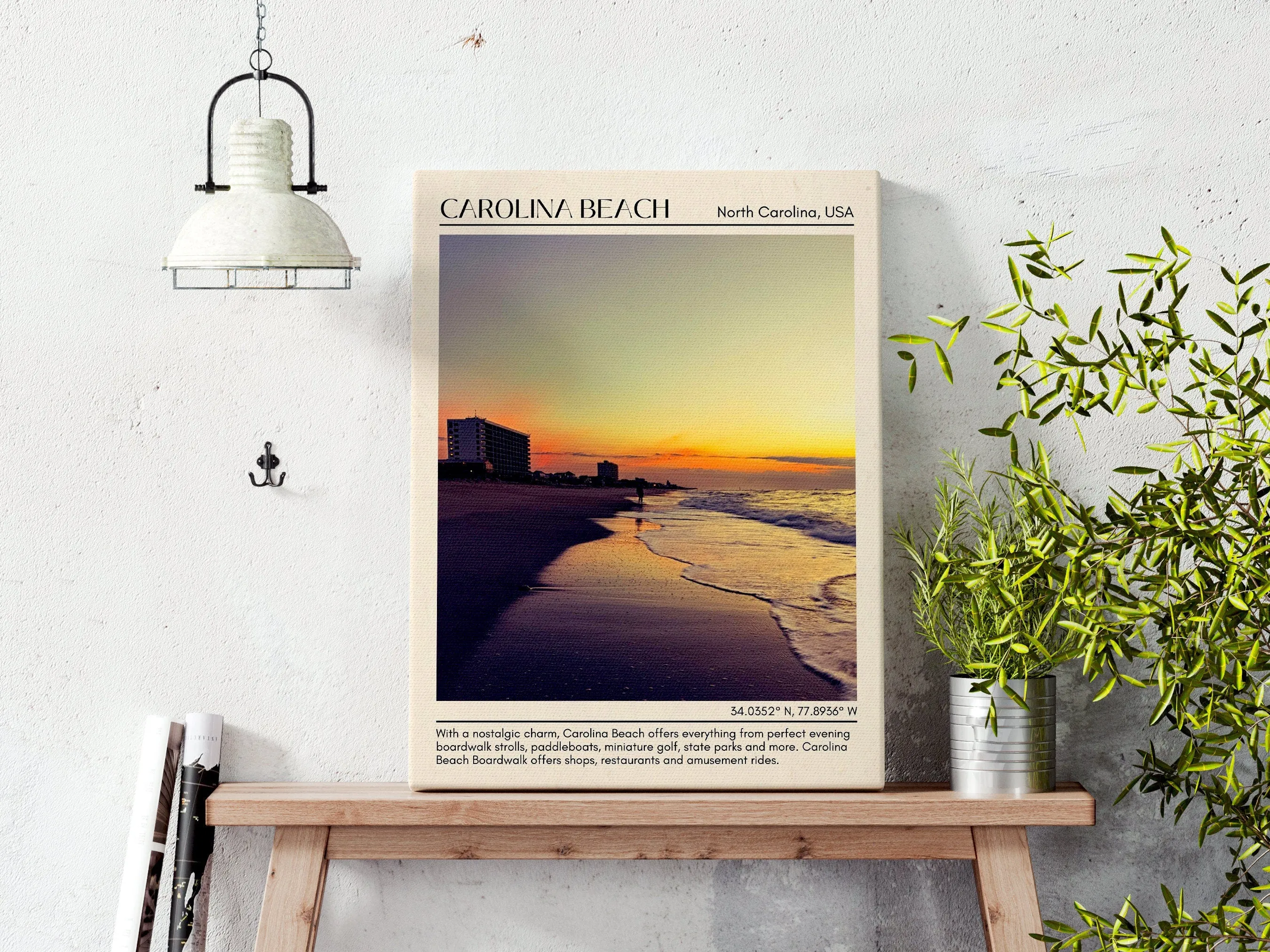 Carolina Beach Wall Canvas, North Carolina, USA