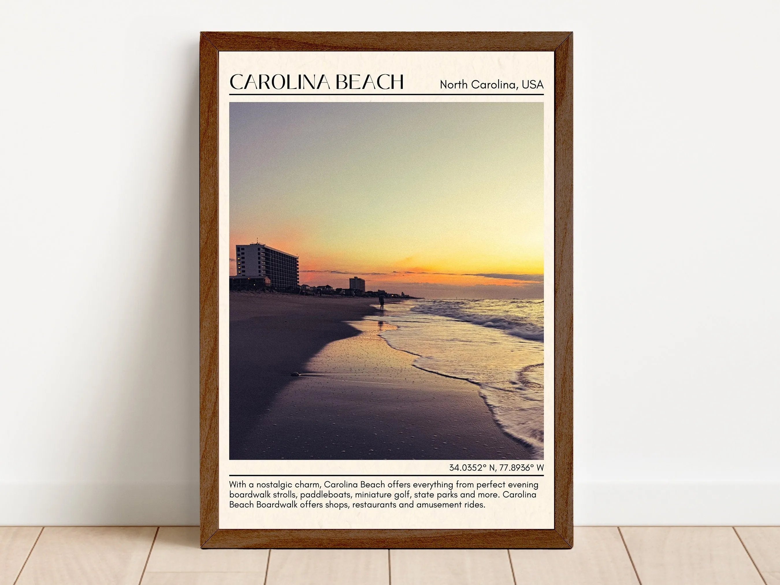 Carolina Beach Wall Canvas, North Carolina, USA