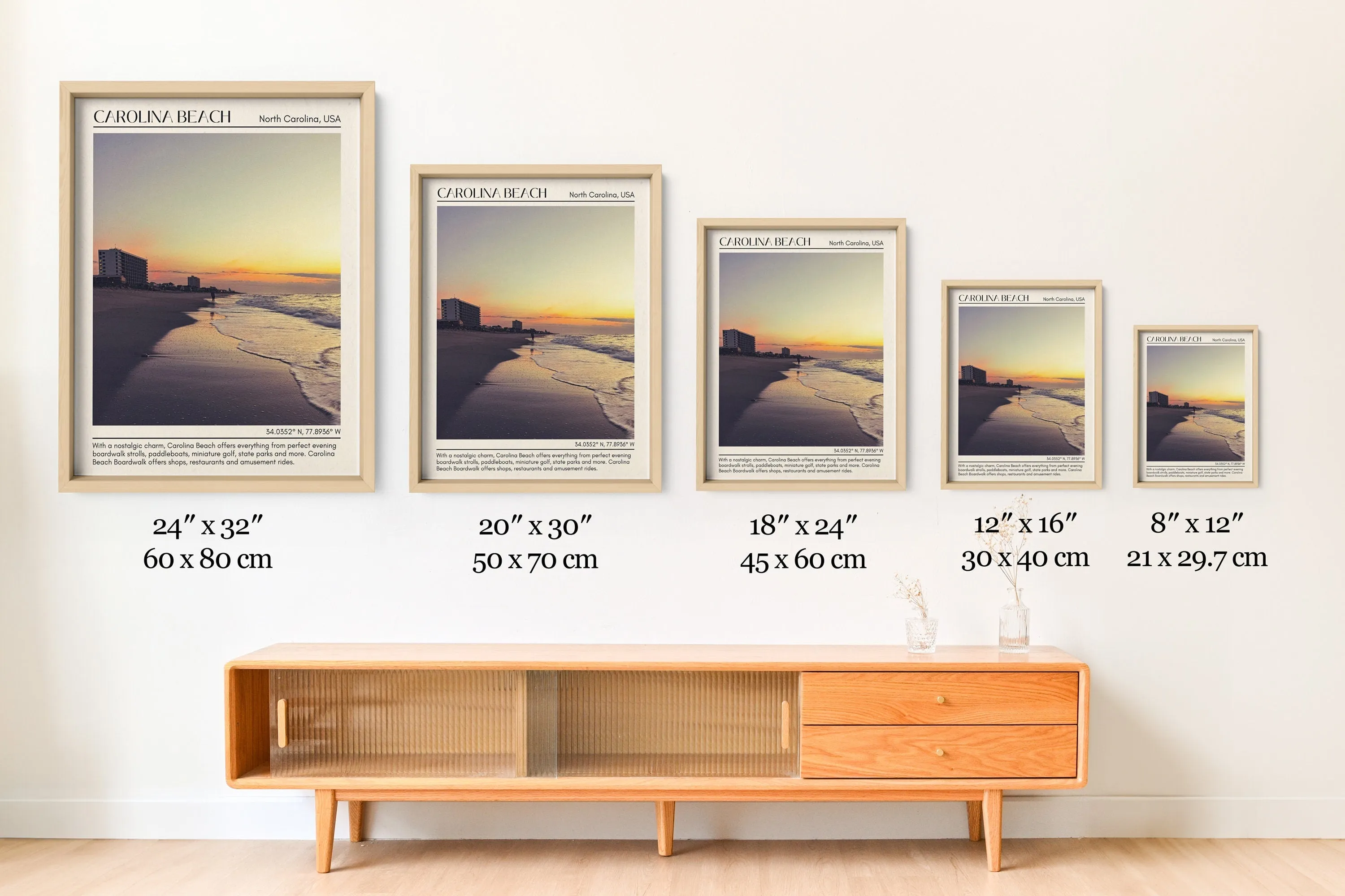 Carolina Beach Wall Canvas, North Carolina, USA