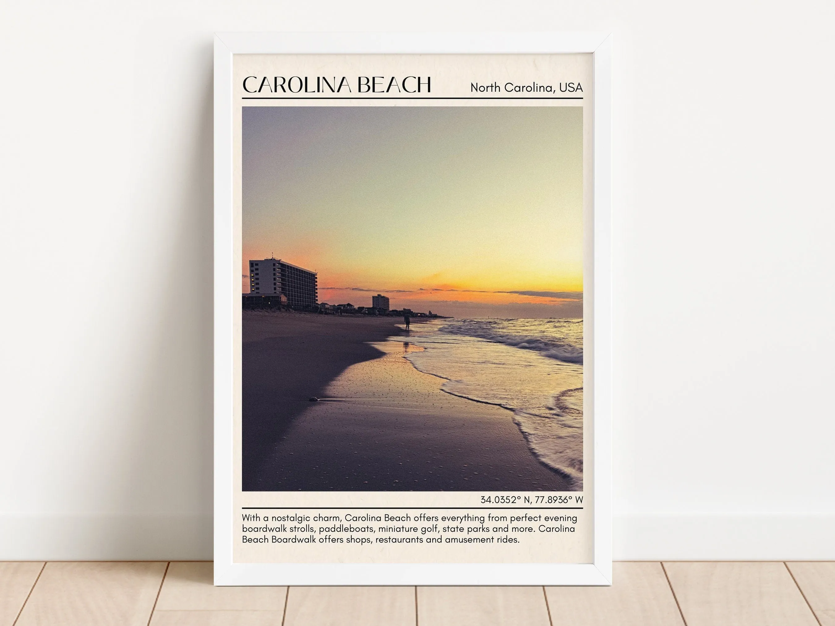 Carolina Beach Wall Canvas, North Carolina, USA