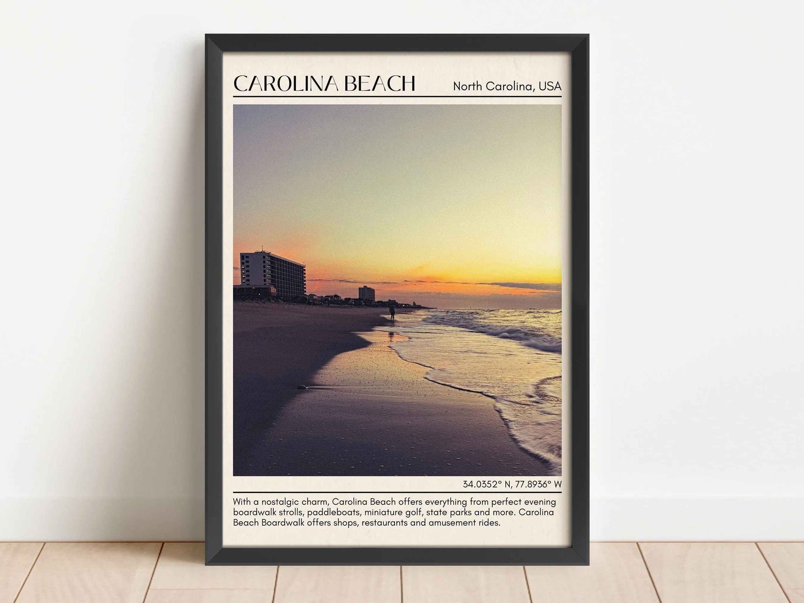 Carolina Beach Wall Canvas, North Carolina, USA