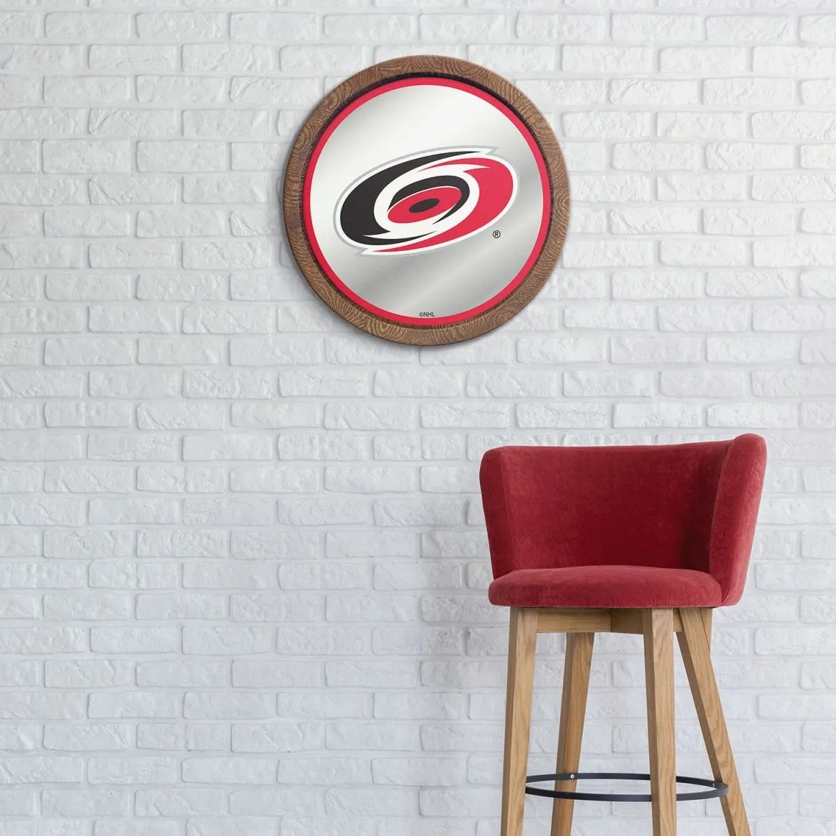 Carolina Hurricanes: Mirrored Barrel Top Wall Sign