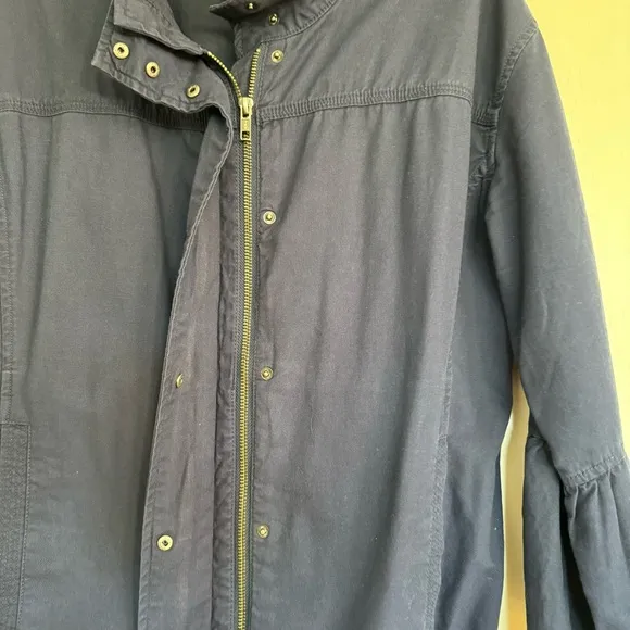 Caslon® Flare Sleeve Utility Jacket navy blue M medium statement sleeves utility