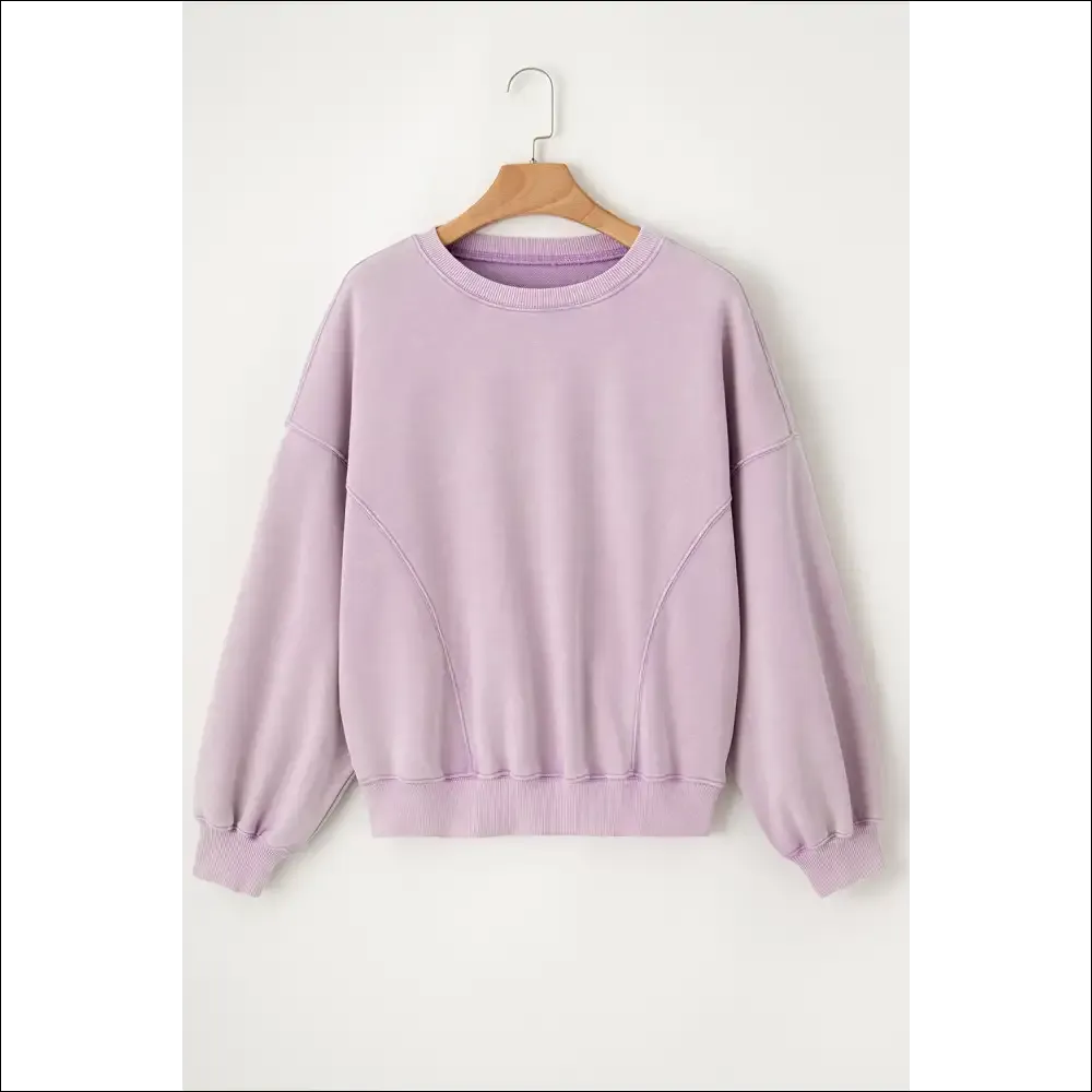 Chic Round Neck Long Sleeve Sweatshirt
